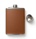 8oz leather Flask with a custom engraving