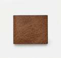 Brown leather wallet with custom engraving