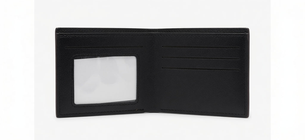 Brown leather wallet with custom engraving