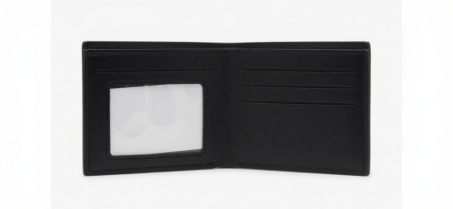 Brown leather wallet with custom engraving