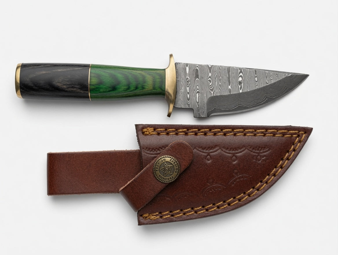 6’ inch Damascus Hunting Knife w/custom engraving